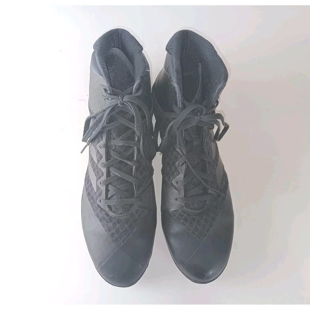 Adidas Mens Shoes Black Mat Wizard 4 Carbon Wrestling AC6971 Lace Up Size11.5